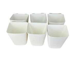Lot of 6 Ikea Sunnersta Container White Cup Organizer